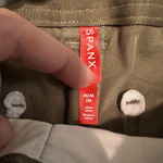 Spanx  Stretch Twill Cargo Cropped Wide Leg Pant Tuscan Olive Green Medium HR EUC Photo 4