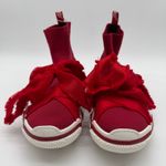 Red Valentino Glam Run Satin Trim Romantic Stretch Knit High Top Sneakers 41 11 Photo 5