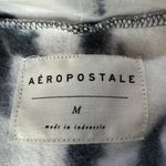 Aeropostale  JRS Medium Cropped Sweatshirt Hoodie Tie-Dye Long Dolman Sleeve Gray Photo 9