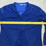 Soft Surroundings  Women's Royal Blue Velvet‎ Pixel Long Sleeve Blouse XL Photo 1