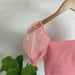 Alice + Olivia Eliana Smocked Crop Top Size XS in Pink Photo 5