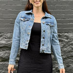 Levi's  Light Wash Denim Jacket Womens FITS LIKE SMALL (Tagged as Large) Photo 0