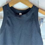 Athleta Cropped XS Tank Black Basic Ribbed Brand New Supportive Photo 2