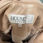 House Of CB London Valencia Faux Leather Nude Tan Dress XS Photo 7