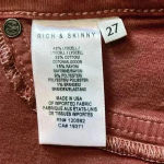 Rich & Skinny  burnt orange brown skinny jeans in size 27 Photo 5