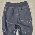 Champion  Reverse‎ Weave Black Logo Print Joggers size Small Fade Photo 7