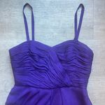 J.Crew 100% Silk Spaghetti Strap Chiffon Purple Dress Sweetheart Neckline Size 4 Photo 1