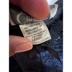 Cinema Exoile Slip Dress Vintage 90's Lingerie Blue Black Size Large Sexy Lace Photo 4