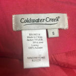 Coldwater Creek  Barbie Pink Linen Silk Blazer Small Photo 6