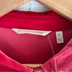 Soft Surroundings Enchanted Velvet Shirt Red Sz XL Photo 4