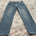 Miss Look  Y2K light wash blue button fly high rise bootcut jeans, size S Western Photo 7