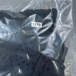 Embroidered Blouse Black Eyelet Cotton Ruffle Sleeve Button Down Top Small Photo 4