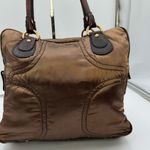 Tod's Tod’s Luna Large Handbag in Nylon‎ and Leather Bronze with Green bottom Photo 5