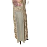 NWT VINTAGE 90s SL FASHIONS Romantic Maxi Dress Gold Size 8 Photo 3
