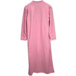 Vintage Carriage Court Fleece Snap Button Night Gown Pink Size S Floral Pocket Photo 1