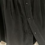 Alexander Wang  Black Button Down, A-Line Skirt, Elastic Waist, Cupra, Size 8 Photo 2