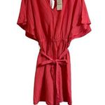 Tommy Bahama  St. Lucia Coral Linen Blend Split Shoulder Dress Cover Up Size Lg Photo 0
