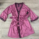 Bebe NWT  Animal Print Zebra Pink Pajama Set with Matching Belted Robe Photo 1