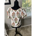 Saylor Blouse Small Short Puffy Sleeve Poppy Fields Size XS Cotton Photo 2