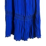 Chico's Chico’s Electric Blue Casey Crochet Inset Tiered Maxi Skirt Size 12 Photo 6