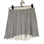 WAYF Black & White Floral Lightweight Layered Lined Mini Skirt Women Sz L Photo 0