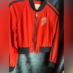 Cinq À Sept Red Embroidered Bomber Jacket (see photos) Photo 9