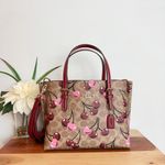 Coach NWT ‎ Mollie Tote Bag 25 In Signature Canvas With Cherry Print Photo 1