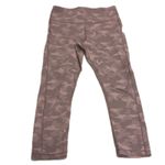 Athleta  Leggings Womens Large Tall Pink Camo Ultimate Stash Pocket Texture Capri Photo 2