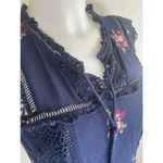 Women's‎ Pale Sky Blue Floral Embroidered Sleeveless Top Size S Stitch Fix 0072 Photo 4