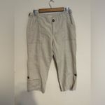 Sigrid Olsen  Light Gray Linen Capris Photo 3