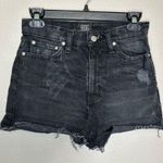 Urban Outfitters BDG girlfriend high rise black distressed shorts size 25 Photo 2