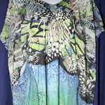 Style & Co. Women's Boho Top Sz PL Animal Print Batwing Bedazzled Blouse SizeM Size M Photo 0
