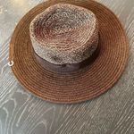 Goorin Bros. Women's Straw Fedora Hat Brown Leather Trim Buckle One Size Photo 1