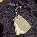 All Saints Selena Mixed Stitch Asymmetric Sweater Midnight Blue Size S New w/Tag Photo 5