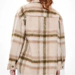 American Eagle Brushed Plaid Shacket Photo 1