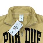 Zoozatz NWT Purdue Boilermakers Quarter Zip Cropped Sweatshirt Womens Small Yellow NCAA Photo 2