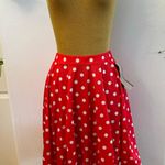 Vintage . New. Leo’s dancewear Red Polka Dot Print Skirt Photo 1