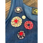 Western Designs Cowgirl Dress Women Medium Granny Rodeo Cottage Adjustable Notes Blue Photo 8