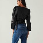 Ba&sh NEW  Houston Leather Wrap Top - Black NWT Size S Photo 3