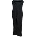 superdown  Kristina Jumpsuit One Piece Womens Small Black Pinstripe Photo 5