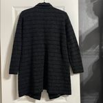 Chiaramente Made In Italy Cardigan Sweater Wool Blend Black & Gray Open Front S Photo 4