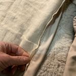 Sundance Jacket Womens Medium Lambskin Leather Linen Cream Zipper Moto Soft Photo 12