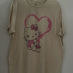 Sanrio Hello Kitty by Cream and Pink Heart Graphic T-shirt Size 2X Photo 0