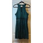 B Darlin Emerald Green Lace Halter Neck Cutout Waist Mini Dress Juniors Size M # Photo 2