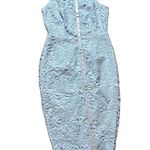 Yumi Kim Save The Date Floral Lace High Neck Dress in Baby Blue Sz Small Photo 7