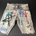 Smoke Rise Grunge Streetwear Denim Shorts  Photo 0