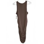 BP Ruched Mesh Body-Con Mini Dress Medium Brown Taupe NWT Medium Photo 3
