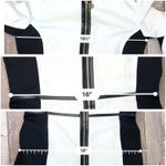 Anne Klein Ann Klein Cream Black Lilly White Colorblock Long Trench Coat Sz XS NWT Photo 8