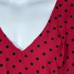 FRNCH Paris Red & Black Polka Dot Sleeveless Blouse NWT M/L – Tie-Back Photo 11