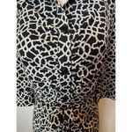 Laundry by Shelli Segal Laundry by Shelli‎ Segal Dress Women 8 Black Ivory Greek Key Belted Button Front Photo 7